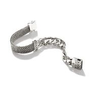 JOHN HARDY Rata Curb Chain / Flat Bracelet, Sterling Silver 12mm - SALE