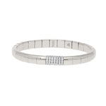 Load image into Gallery viewer, ROBERTO DEMEGLIO 18K White Gold Stretchable Bracelet with a Diamond Station