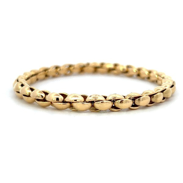 Stretchable 18K Yellow Gold Link Bracelet