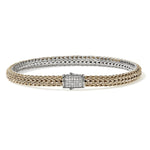 Load image into Gallery viewer, JOHN HARDY Silver &amp; 14K Yellow Gold Reversible Diiamond Icon Bracelet, 5MM