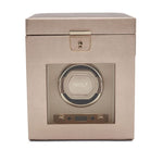 Load image into Gallery viewer, WOLF Palerrmo Single Watch Winder With Jewelry Storage - Rose Gold
