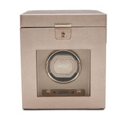 WOLF Palerrmo Single Watch Winder With Jewelry Storage - Rose Gold