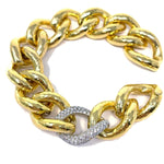 Load image into Gallery viewer, Chunky Gold and Diamond Bracelet

