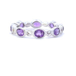 Load image into Gallery viewer, Amethyst and White Sapphire Eternity Band
