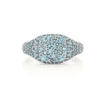 Load image into Gallery viewer, SLOANE STREET Sterling Silver Swiss Blue Topaz Signet Ring