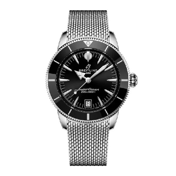 BREITLING Superocean Heritage Automatic 40 Black Dial Stainless Steel Watch 40mm - NEW