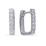 Load image into Gallery viewer, Square Hoop Diamond Earrings