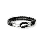 Load image into Gallery viewer, JOHN HARDY Hook Clasp Bracelet, Leather, Silver, 10MM
