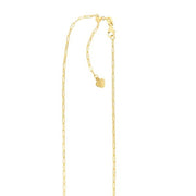 14K Yellow Gold Adjustable Paper Clip Chain