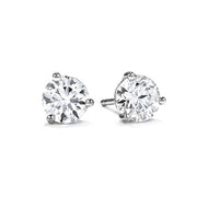 14K White Gold Natural Diamond Stud Earrings 4.24cttw