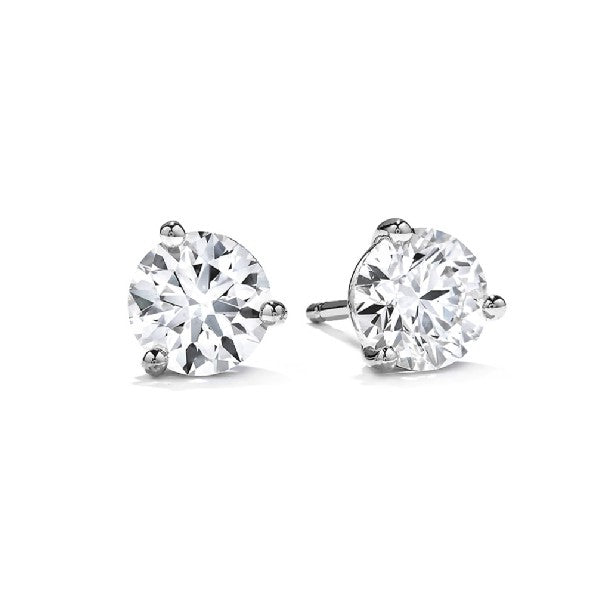 14K White Gold Natural Diamond Stud Earrings 4.24cttw
