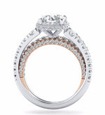 Load image into Gallery viewer, Halo Blush Diamond Engagement Ring
