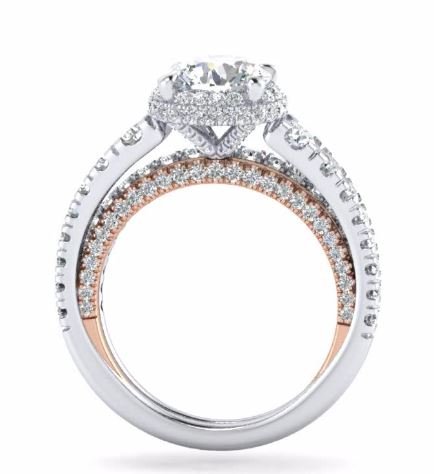 Halo Blush Diamond Engagement Ring