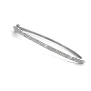 14K White Gold DIamond Bangle Bracelet