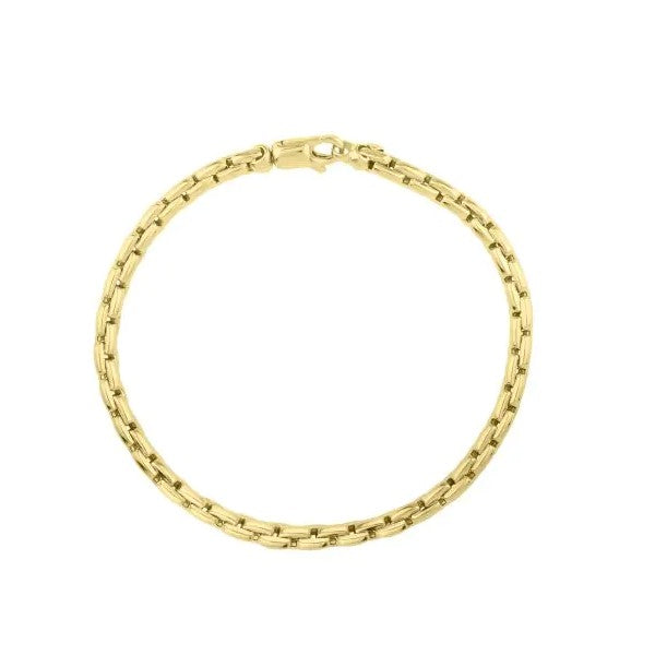 14K Yellow Gold Venetian Chain Link Bracelet