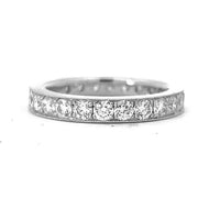 14K White Gold Diamond Eternity Wedding or Anniversary Band