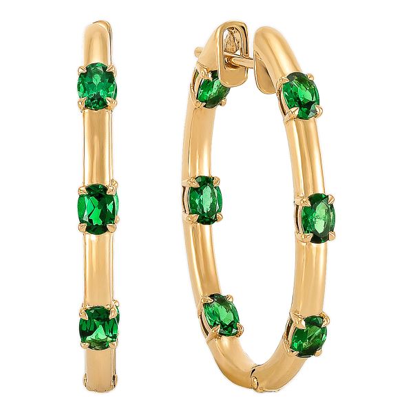 ETHO MARIA Tsavorite Hoop Earrings