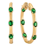 Load image into Gallery viewer, ETHO MARIA Tsavorite Hoop Earrings