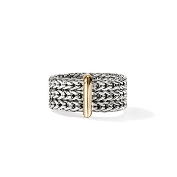 JOHN HARDY Icon Link 14K Gold & Silver Ring 9mm