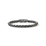 Load image into Gallery viewer, JOHN HARDY Sterling Silver &amp; Black Rhodium 6mm Box Chain Bracelet
