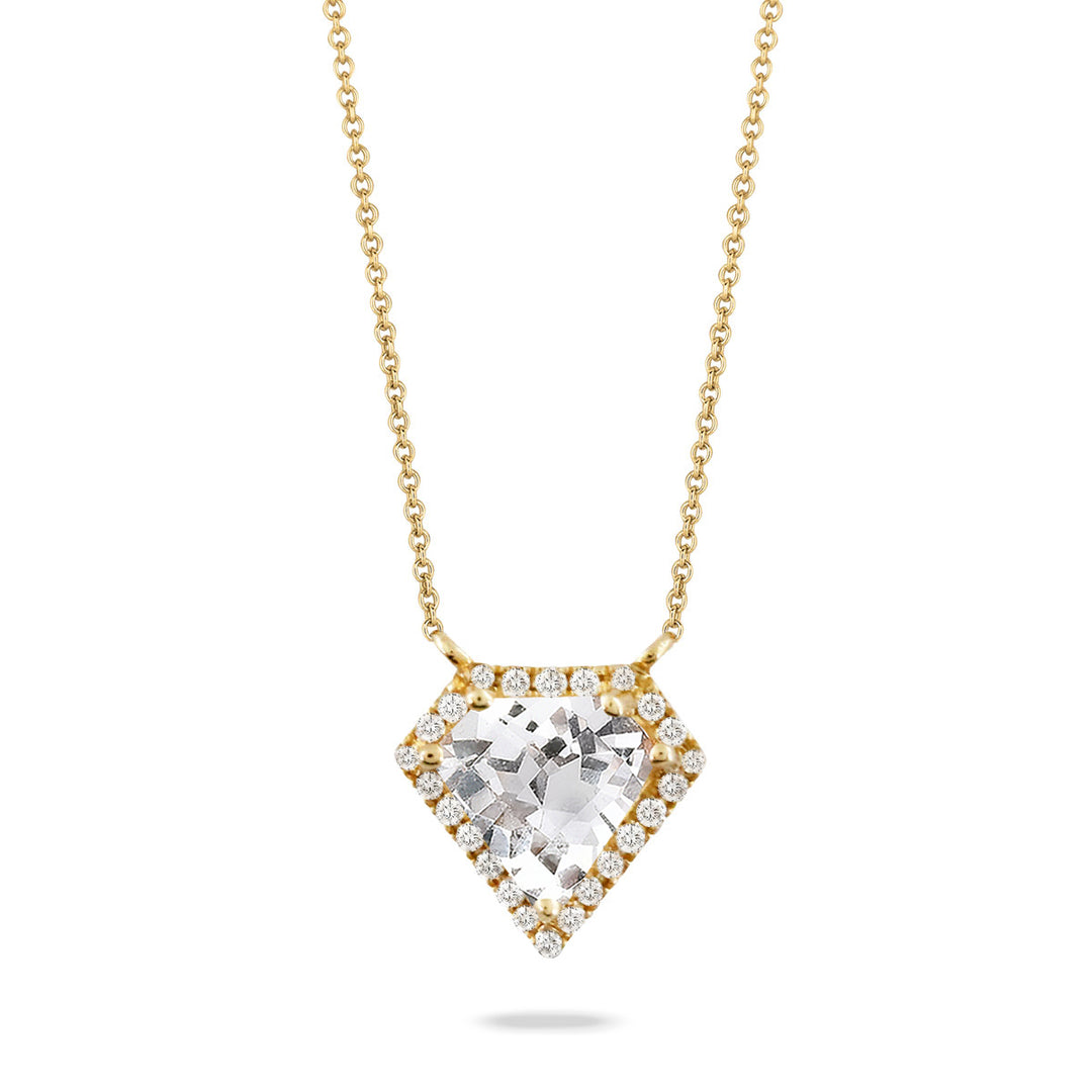Diamond and White Topaz Necklace