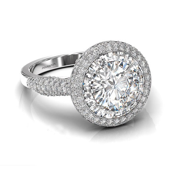 BEZ AMBAR Double Halo Engagement Ring