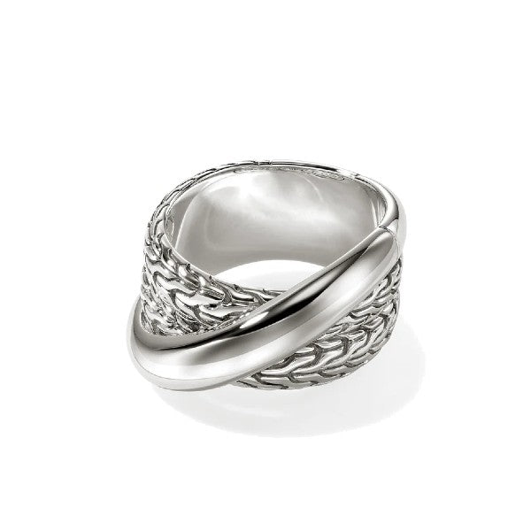 JOHN HARDY Essentials Large Crossover Silver Ring