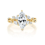 Load image into Gallery viewer, PARADE DESIGNS 14K Yellow Gold Marquise Vintage-Inspired Engagement Ring