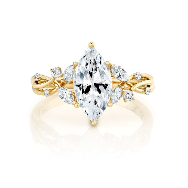 PARADE DESIGNS 14K Yellow Gold Marquise Vintage-Inspired Engagement Ring
