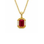 Load image into Gallery viewer, 14K Yellow Gold Ruby and Diamond Pendant
