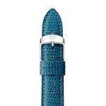 Load image into Gallery viewer, MICHELE 18mm Peacock Blue Lizard Strap
