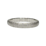 Load image into Gallery viewer, ROBERTO DEMEGLIO Matte 18K White Gold Stretch Bracelet With 5 Diamond Sections
