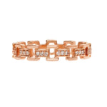 Load image into Gallery viewer, SETHI COUTURE 18K Rose Gold Cesta White Diamond Band
