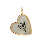 Load image into Gallery viewer, HEATHER B MOORE Silver and 14K Yellow Gold Frame I Love You Heart Charm
