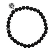 JOHN VARVATOS Artisan Sterling Silver Onyx Beaded Single-Strand Bracelet, 6mm Beads
