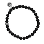 Load image into Gallery viewer, JOHN VARVATOS Artisan Sterling Silver Onyx Beaded Single-Strand Bracelet, 6mm Beads