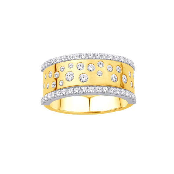 14K Yellow Gold Diamond Confetti Sprinkle Ring