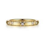 Load image into Gallery viewer, 14K Yellow Gold Diamond Stackable Ring
