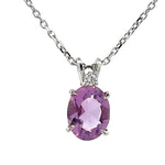 Load image into Gallery viewer, Amethyst and Diamond Pendant
