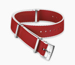 Load image into Gallery viewer, OMEGA NATO Red Strap with White Borders 19-20mm
