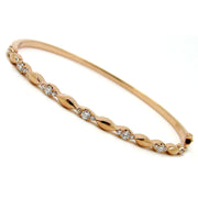 18K Rose Gold Diamond Bangle Bracelet