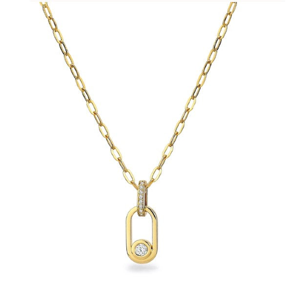 MICHAEL M 14K Yellow Gold Small Link Diamond Necklace