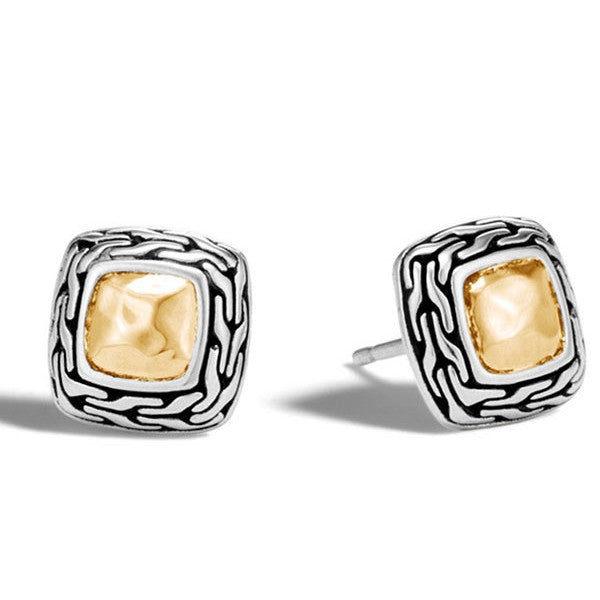 Classic Chain Gold & Silver Heritage Stud Earrings