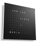 Load image into Gallery viewer, QLOCKTWO Earth 45 Acrylic Cover in Black Ice Tea - SPANISH