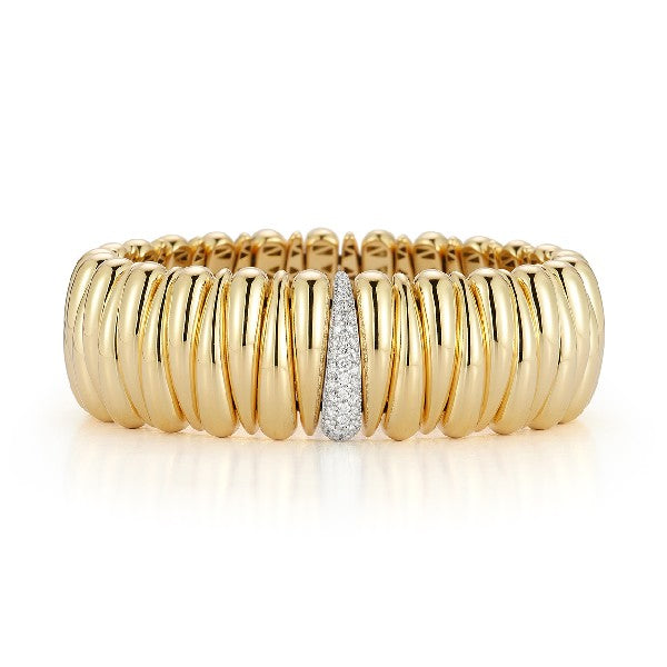 ROBERTO DEMEGLIO 18K Yellow Gold Stretchable Artiglio Diamond Bracelet