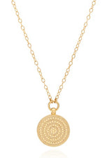 Load image into Gallery viewer, ANNA BECK Engravable Medallion Pendant Necklace - Gold
