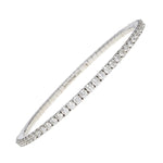 Load image into Gallery viewer, EXTENSIBLE 18K White Gold Diamond Stretch Tennis Bracelet
