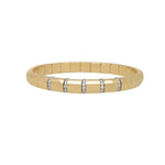 Load image into Gallery viewer, ROBERTO DEMEGLIO 18K Yellow Gold Stretchable Bracelet with Diamond Stations
