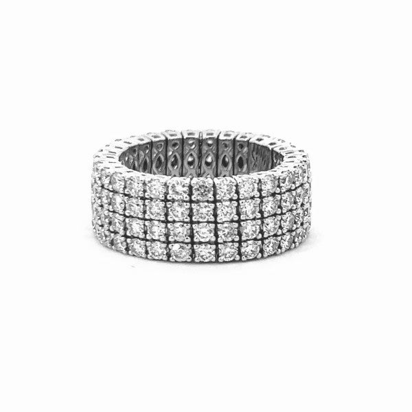 Diamond Wide Flexible Band Ring