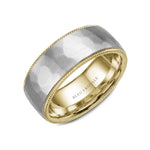 Load image into Gallery viewer, Men&#39;s Gold Hammered Wedding Band
